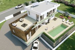 Ready-to-go villa plot with approved project for a...